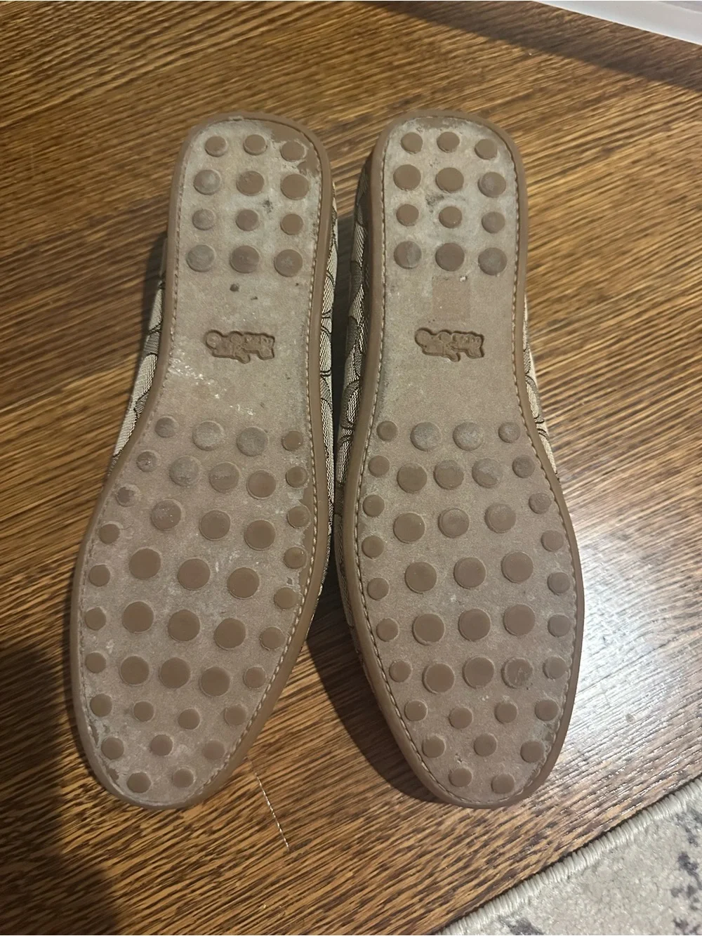 Coach Brown Signature Canvas Tassel Loafers - Picture 4 of 4